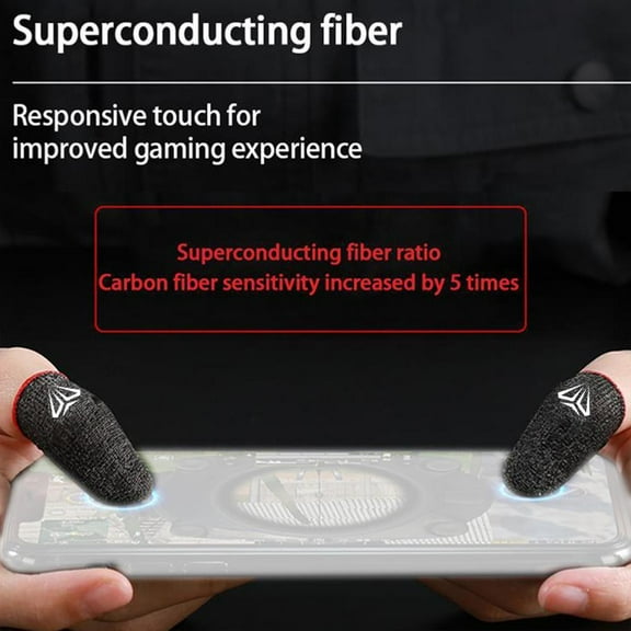 BQLQBQLQ Mobile Game Fingertip Gloves For PUBG Gamer Sweatproof Antislip Finger Sleeve