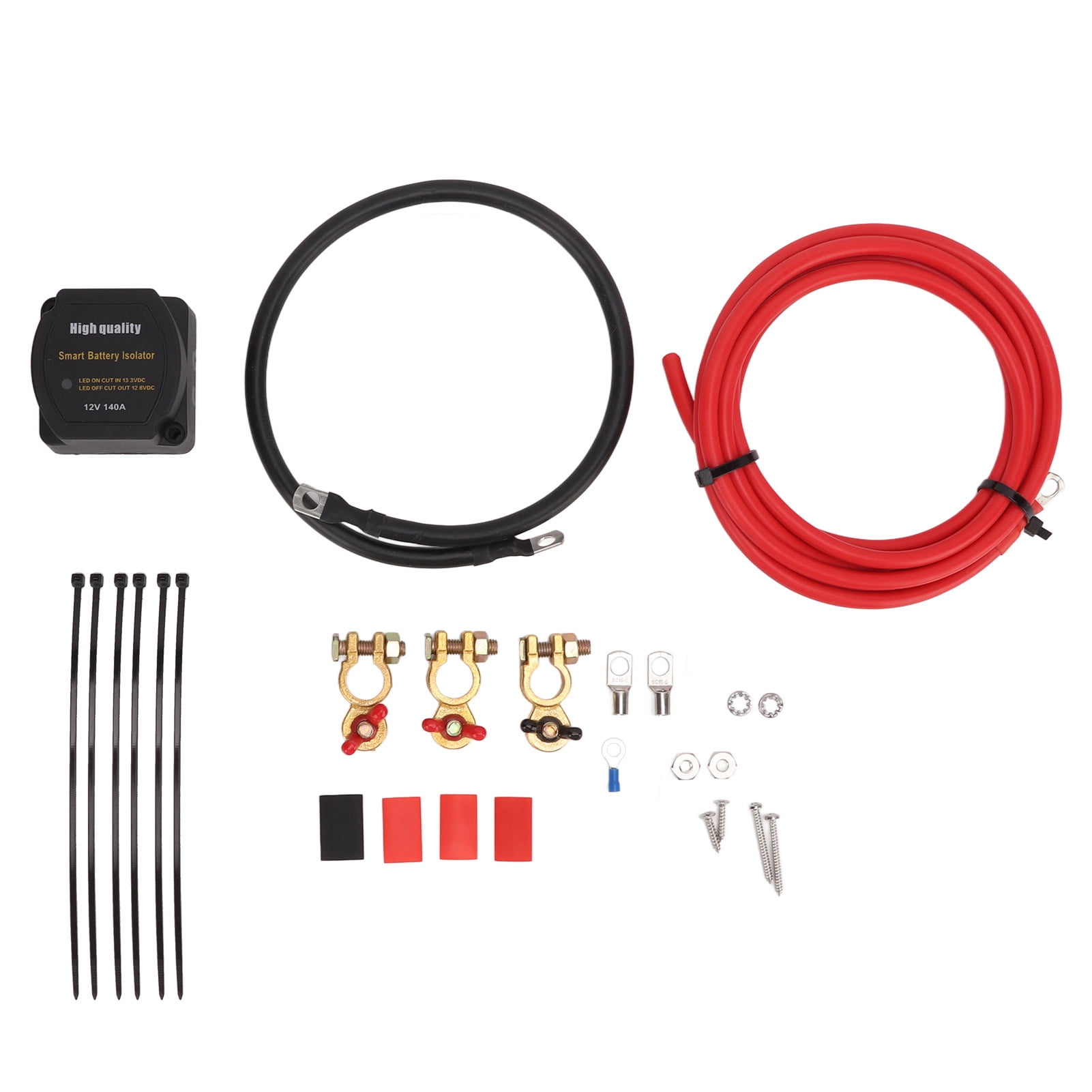 Dual Battery Isolator Kit, 140Amp Battery Isolator 12v Kit, Battery Di - Foto 12