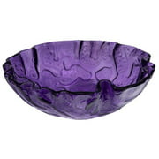 Eden Bath EB-GS20 16.5 in. Free Form Wave Glass Vessel Sink, Purple