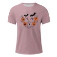 thumbnail image 5 of FDGIU Men's Halloween T-Shirt Plus Size Short Sleeve Shirts - Ghost Pumpkin Graphic Tee, Spooky Funny Costume Top, Loose Fit Short Sleeve Casual Shirt, 5 of 5