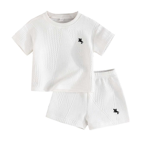 XIYON Boys Clothes New Boy T Shirt Shorts Set Breathable Casual Playwear Casual Clothes For Kids