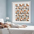 thumbnail image 4 of Retro Geometric Window Privacy Film Art Decor Orange Gray Semicircle Decorative Glass Window Film UV Blocking Static Cling Non-Adhesive Sticker Covering for Home Door 17.7 x 39.3 inches, 4 of 8