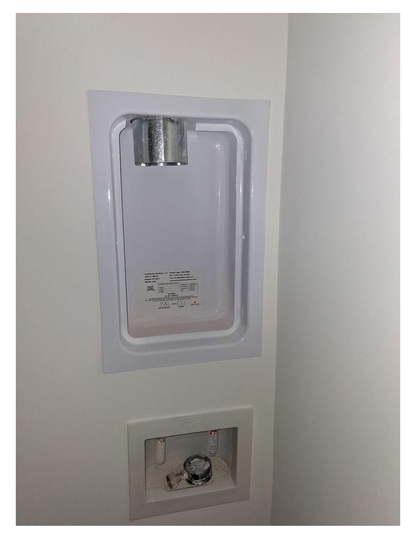 DBX1000M Dryer Vent Box with Trim Ring for 2x6 framing