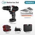 thumbnail image 3 of Taladro de impacto inalámbrico YOFIDRA de 21 V, destornillador eléctrico, taladro percutor eléctrico, taladro inalámbrico, herramientas eléctricas para batería Makita de 18 V, 3 of 5