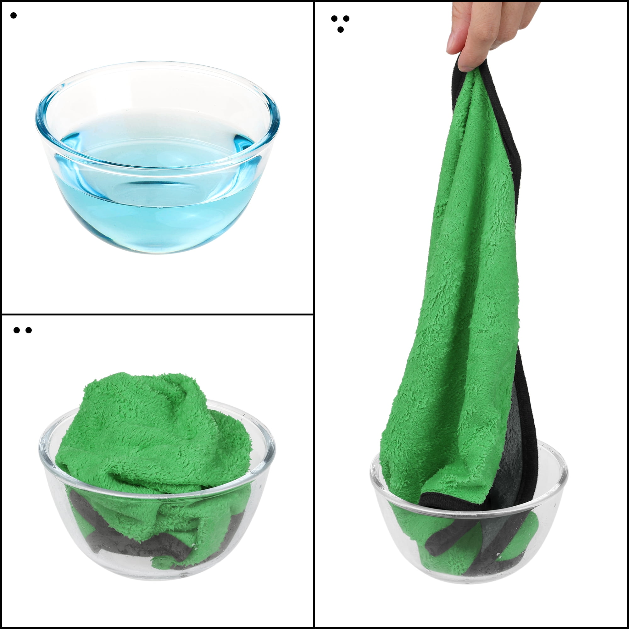 Unique Bargains 8 Pack Microfiber Hang Loop Cleaning Towels Multicolor 12"x12"