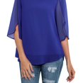 thumbnail image 3 of Blusa de gasa para mujer, camiseta informal de gasa con cuello redondo para mujer, camiseta de gasa de media manga para mujer, rendimiento de alta gama, 3 of 5