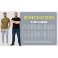 thumbnail image 7 of RICHCOIN Summer T-shirt for Men Short Sleeve Basic Tops Green Ribbed Classic Fit Crew Neck Lightweight Tee Shirt XXXL, 7 of 7