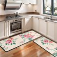 thumbnail image 3 of Kitchen Rugs Sets Of 2,Pioneer Flower Floral Print Pattern Anti Fatigue Kitchen Mat Rugs Non Slip Washable,Decorative Kitchen Floor Mats for Kitchen,Sink,Laundry,17"x47"+17"x47", 3 of 5