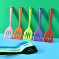 thumbnail image 7 of BPPEG Small Silicone Spatula,Mini Rubber Turner,High Heat Resistant Slotted,Egg Fish Spatula Flipper,Small Pancake Turner,Mini Serving Cooking Kitchen Utensils,8.14 In Slotted Spatula,Purple, 7 of 7