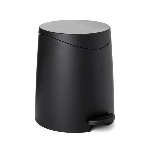 Superio Small Trash Can with Lid 3 Liter Black