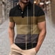 thumbnail image 2 of Mens Manga Corta Botón Abajo Camisas con Bolsillo Pulover Botón de Impresión de la Camisa de Solapa de Poliéster Cuello de Vuelta, Blusa Casual para Hombres, 2 of 4