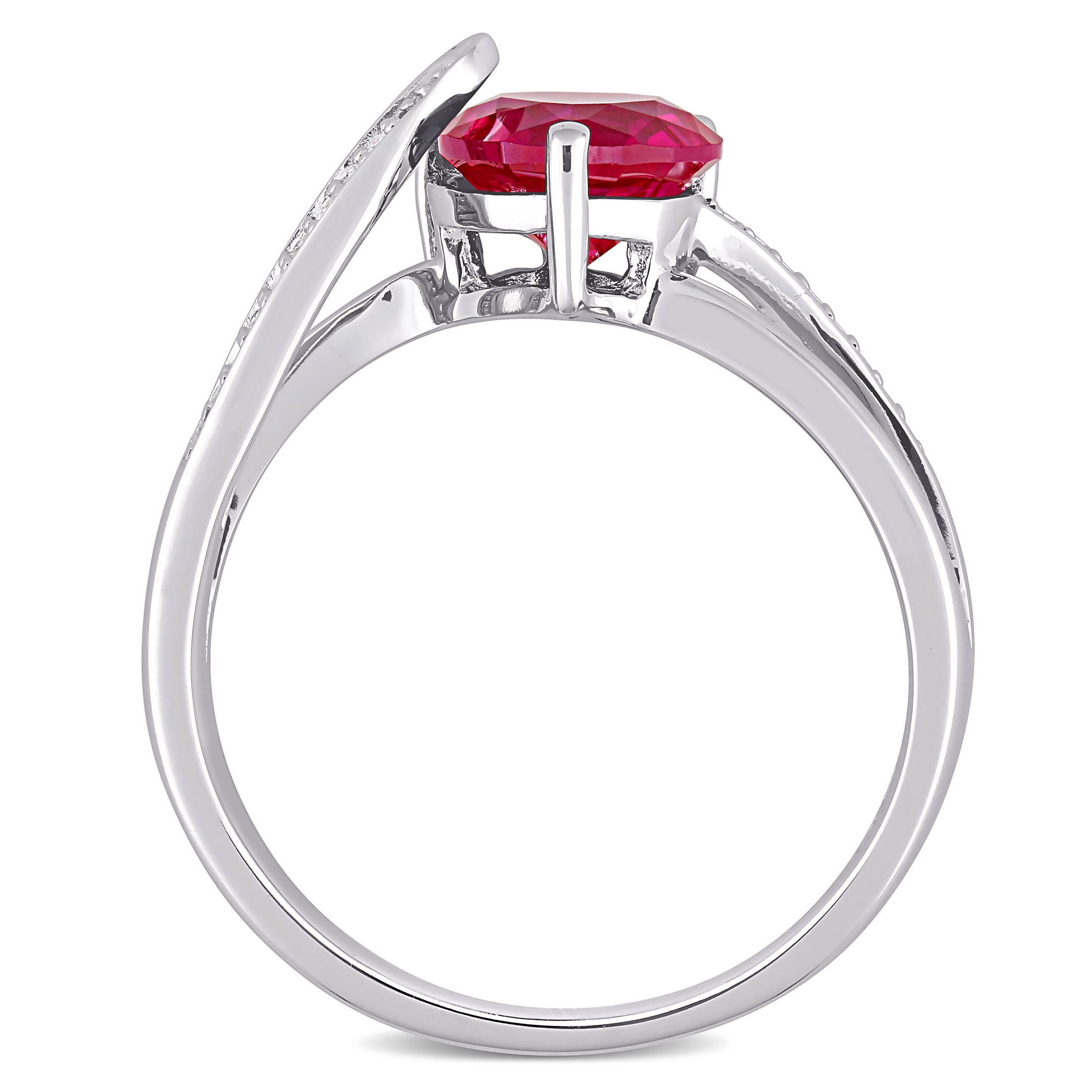Everly Women's Created Ruby Sterling Silver Ring