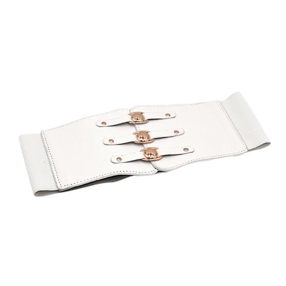 Yanyanz Belts for Women, Women Corset Belt Wide Leather Waist Belt for Daily Punk Dresses Chest Elastic Waistband, Fashion Belts White One Size