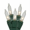 Vickerman 50 Clear Dura-Lit Light on Green Wire, 23' Christmas Light Strand