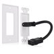 thumbnail image 3 of Paquete de 2 placas de pared compatibles con HDMI de 1 puerto en blanco (4k Uhd) Afortunado Sencillez, 3 of 5