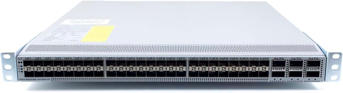 Restored Cisco Nexus, Network Switch, High-Performance Data Center Solution, P/N: N9K-C93180YC-EX (Refurbished)