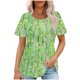thumbnail image 1 of Tops Cortos para las Mujeres Cuello Redondo Suelto Impreso de Manga Corta, Tops Sueltos para las Mujeres, 1 of 5