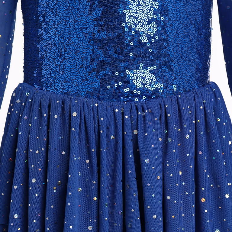 blue figure skating competition dress Figure Skating Dress #SD192