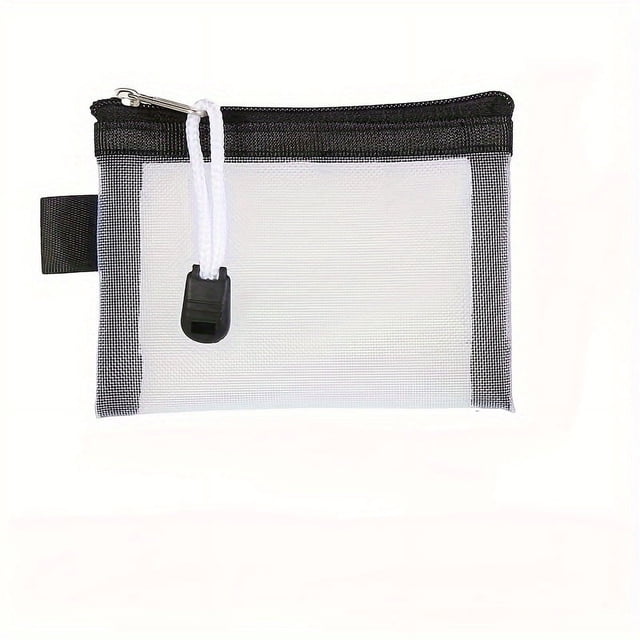 MesaSe Mini Mesh Coin Purse Zipper Portable Clutch Wallet Versatile Simple Storage Bag for Boys Girls Small Card Bag
