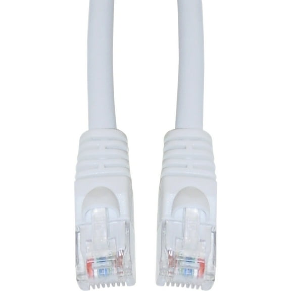 CableWholesale 10X6-09175 Cat5e White Ethernet Patch Cable, Snagless/Molded Boot, 75 foot