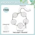 thumbnail image 3 of 4 Sets Sublimation Bracelets Heat Transfer Bracelet Round Photo Bezel Tray Sublimation Blank Adjustable Bracelet Bezel Setting with Cabochon for Christmas Bracelet Jewerly Making Wedding, 3 of 6