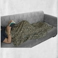 thumbnail image 6 of Vintage Soft Flannel Fleece Throw Blanket, Repetitive Nostalgic Floral Pattern with Curlicue Peduncles, Cozy Plush for Indoor and Outdoor Use, 60" x 80", Taupe Pale Slate Blue, by Ambesonne, 6 of 6