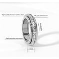 thumbnail image 6 of Anxiety Rings for Women Titanium Steel Spinner Fidget Band Rings Cubic Zirconia Relieving Anxiety Wedding Promise Lucky Rings Comfort Fit Size 5 to 12…, 6 of 6