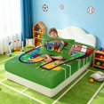 thumbnail image 4 of Manfei Boys Rugby Twin Sheets, Sport Bedding, Green Multicolor 3-Piece(1 Flat Sheet, 1 Fitted Sheet and 1 Pillowcase), 4 of 6