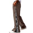 thumbnail image 4 of Mens Pants,Casual Buckle Printing Elastic Waist Drawstring Straight Pocket,Pants for Men, 4 of 8