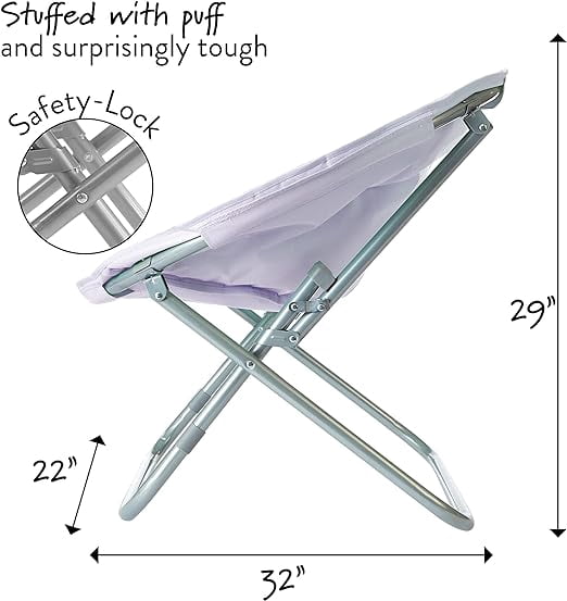 Urban Shop Polyester Folding Chair, Lavendar