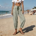thumbnail image 5 of Zulora Women Stylish Striped High Waist Drawstring Pants Casual Elastic Cuffed Ankle Joggers with Pockets, 5 of 9