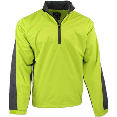 Front Back Quarter - Page & Tuttle Mens Front To Back Contrast Quarter Zip Jacket Golf Athletic Jacket - Green Xl