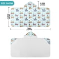 thumbnail image 4 of Yayeee Kids Hooded Towel with Hand Pockets Beach Soft Absorbent Bath Wrap 50 x 23.5 inch, Colorful Trains, 4 of 5