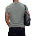 thumbnail image 4 of LNZGNM Patriotic Shirts for Men American Flag Crewneck T-Shirt Stylish 250 Anniversary USA Short Sleeve Shirt Outdoor Tee Shirts,Gray L, 4 of 4