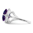 thumbnail image 4 of Primal Silver Sterling Silver Rhodium-plated White Topaz and Amethyst Ring, 4 of 4