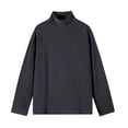 thumbnail image 5 of LODIENY Big and Tall (M-5XL) Mock Neck Undershirt for Men Long Sleeve Knit Thermal Base Layer Tops Relaxed Fit Basic Fall Winter Clothing Gray XXL, 5 of 7