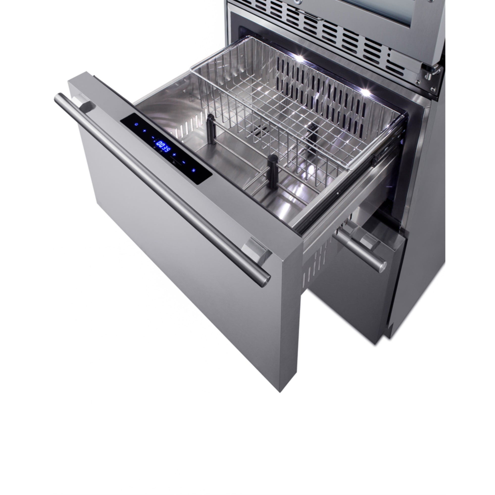 Summit Swcdrf24 24 Inches Wide 46 Bottle Capacity Free Standing Wine Cooler - Stainless Steel