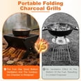 thumbnail image 3 of Portable Folding Charcoal Grill Heavy-Duty Compact BBQ & Firepit with Open Grate for Even Heating, Lightweight for Camping, Backyard, Patio, Picnic & Outdoor Bonfire Cooking, 3 of 5