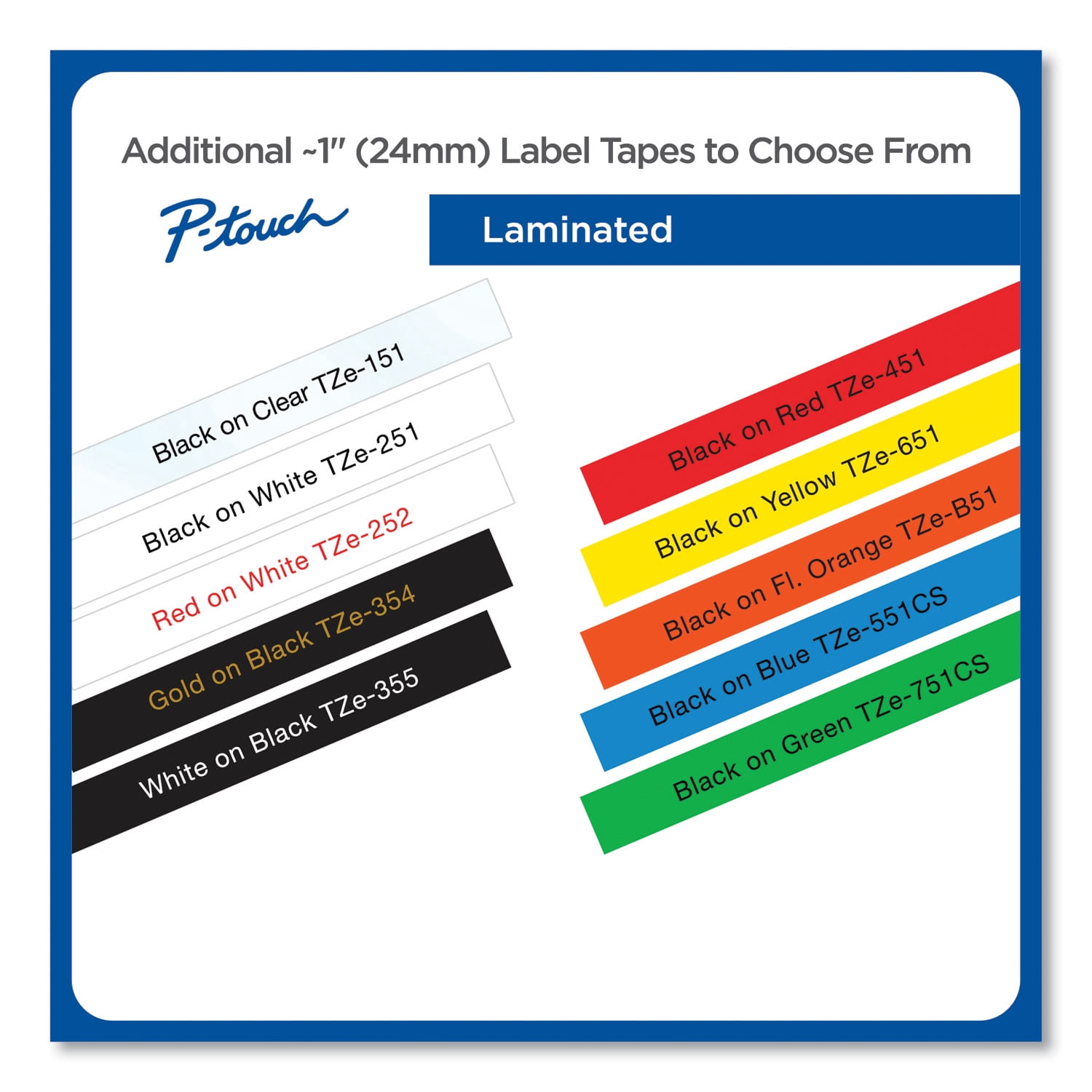 Brother Genuine P-touch, TZe-751CS, 0.94” x 26.2’, Black on Green Laminated Label Maker Tape