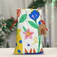 thumbnail image 6 of ZICANCN Christmas Gift Bags, Funny Flower Butterfly Reusable Fabric Drawstring Storage Bags with Drawstring, Medium Size, 6 of 7