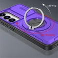 thumbnail image 3 of Rugged Shockproof Phone Cover for Samsung Galaxy S24 5G / Galaxy S25 5G 6.2", Built-in Slide Camera Protector with 360° Rotatable Ring Kickstand,Purple, 3 of 8