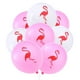 thumbnail image 1 of KAKOWELY 20 globos de látex de 25 cm para fiesta hawaiana, diseño de flamencos (10 blancos + 10 rosas), 1 of 5