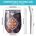 thumbnail image 5 of 12oz Stainless Steel Insulated Wine Tumbler with Lid and Straw – Double Wall Vacuum Mug for Hot & Cold Drinks, 304 Steel Interior, Sweat-Free Design, 5 of 5