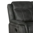 thumbnail image 2 of Tom 74 Inch Tufted Motion Loveseat, Center Console, Gray Vegan Faux Leather, 2 of 5