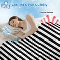 thumbnail image 3 of Black White Stripe Cooling Blanket,Lightweight Breathable Summer Throw Blanket with Double Sided Cold Effect,Modern Minimalist Geometric Striped Picnic Blankets Bed Sheet for Hot Sleepers 40"x60", 3 of 8