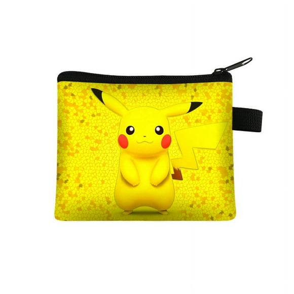 1pc Boy's And Girl's New Small Wallet, Printing Zipper Card Holder, Storage Bag-16