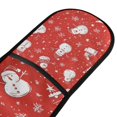 thumbnail image 4 of Yayeee Double Oven Mitt Kitchen Heat Resistant Baking 35" x7" Quilted Glove, Red Snowman, 4 of 6