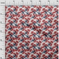 thumbnail image 3 of oneOone Georgette Viscose Red Fabric Floral Craft Projects Decor Fabric Printed By The Yard 42 Inch Wide, 3 of 4