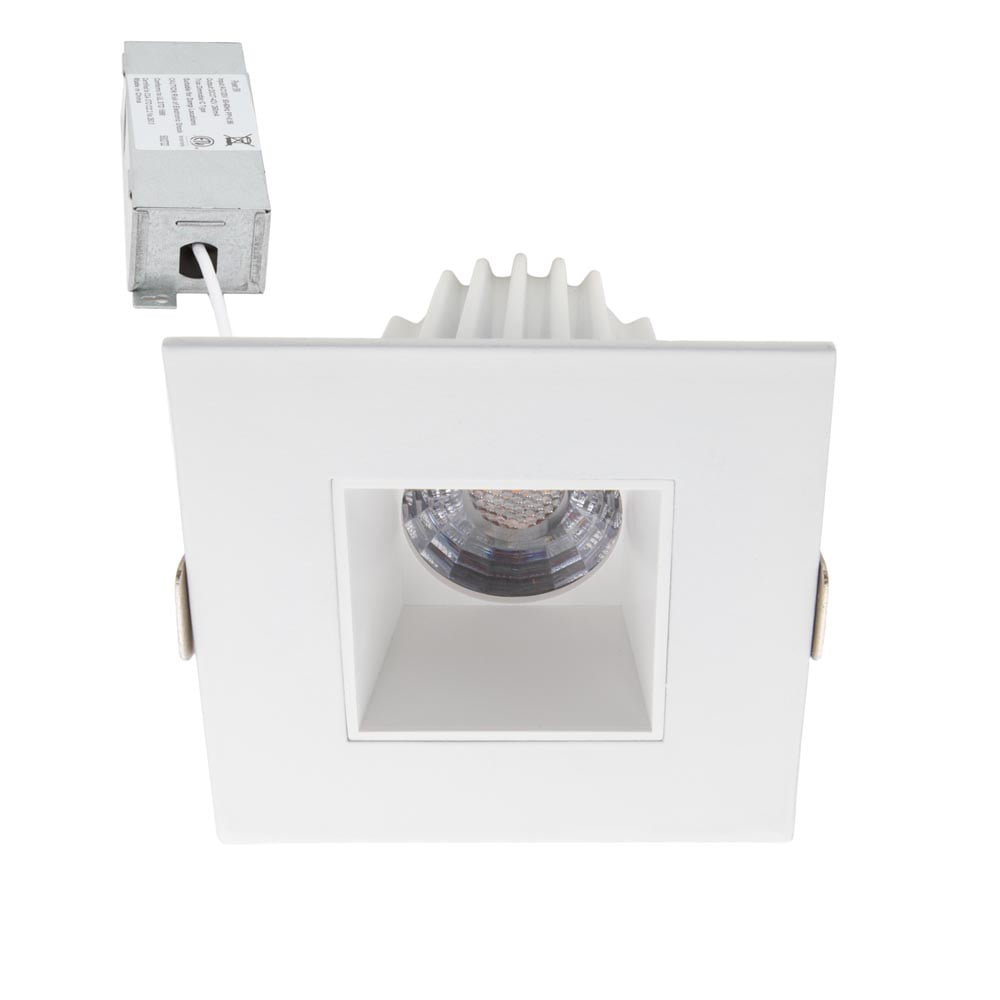 Maxxima 2 in. 2700K Slim Square Recessed Anti-Glare LED Downlight, Canless IC Rated, 500 Lumens, Warm White
