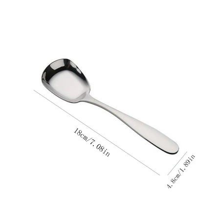 

2024 New Spoons Clearance 2pcStainless Steel Spoon Flat Bottom Spoon Dessert Spoon Rice Spoon